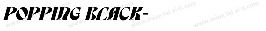 popping black字体转换